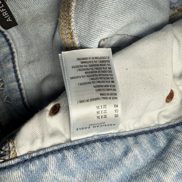 American Eagle Skinny Jeans Mens Air Flex 360 Distressed Men's Size 32x34 - Picture 5 of 11